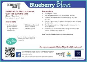 blueberry blast recipe card