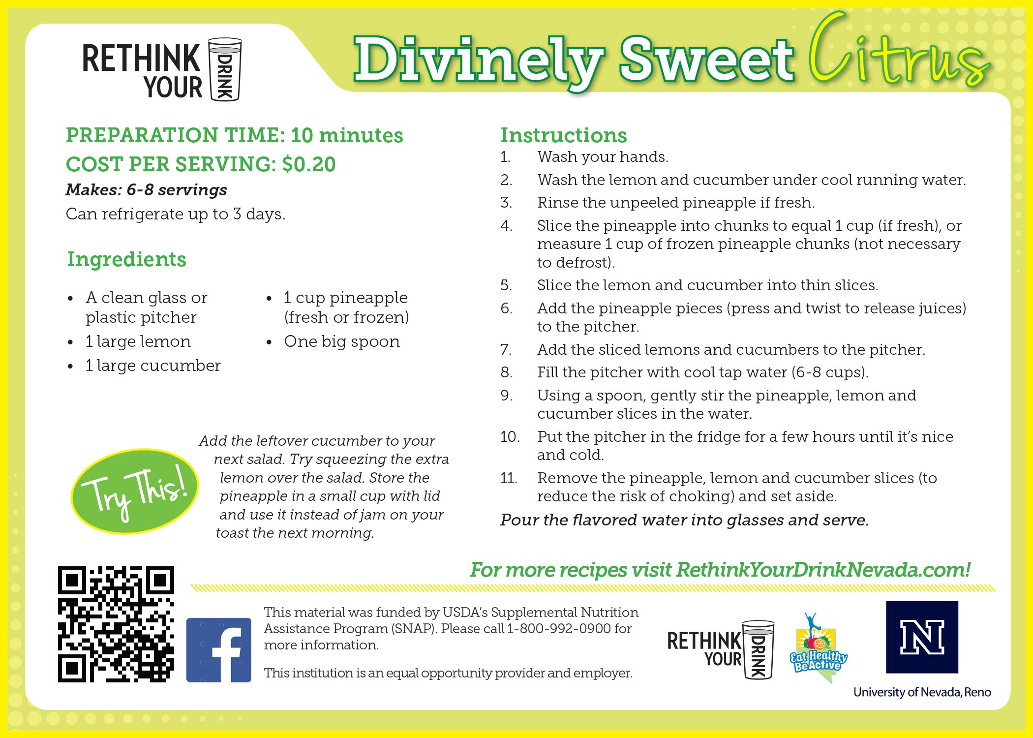 divinely sweet citrus recipe card