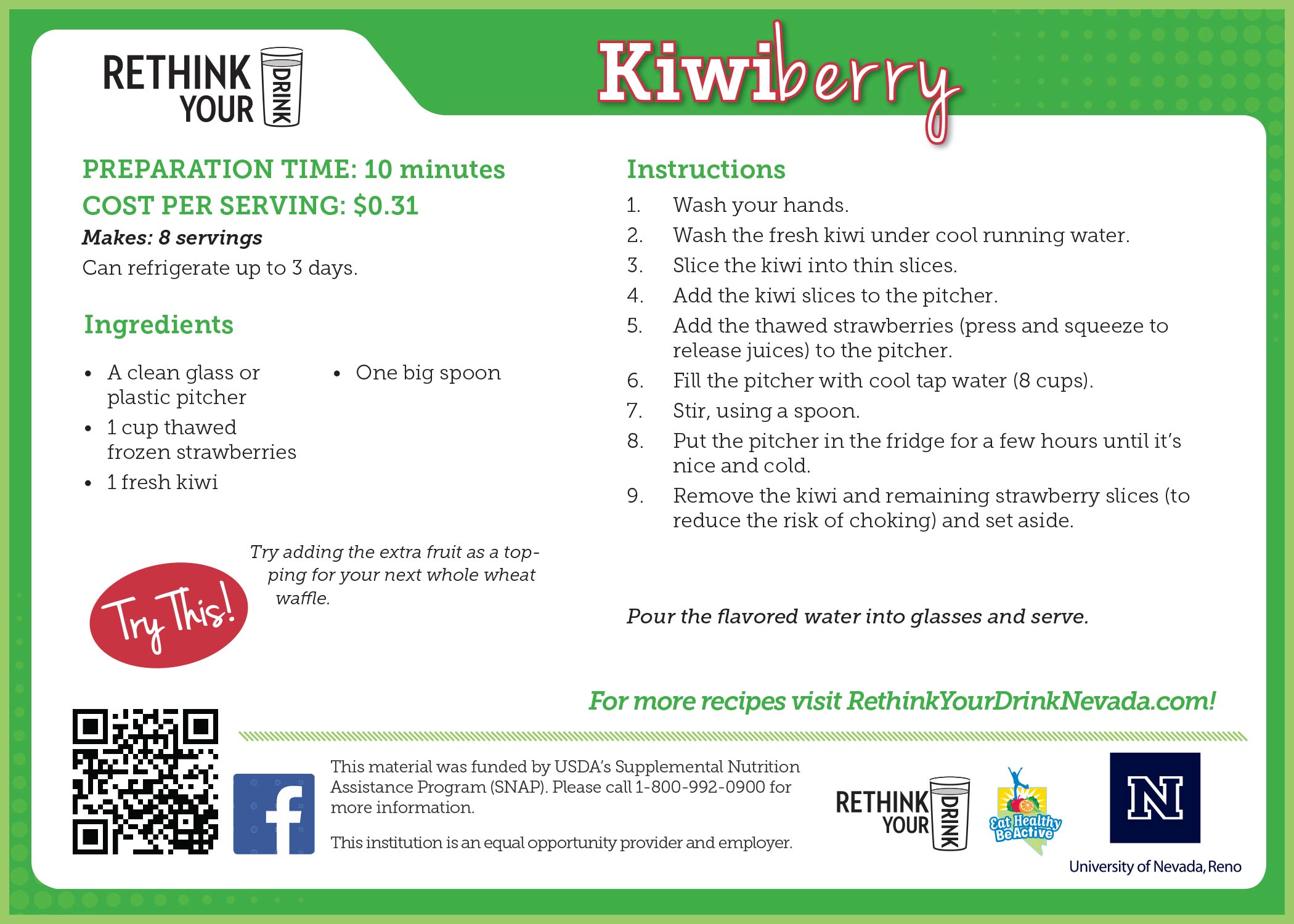 kiwiberry recipe card