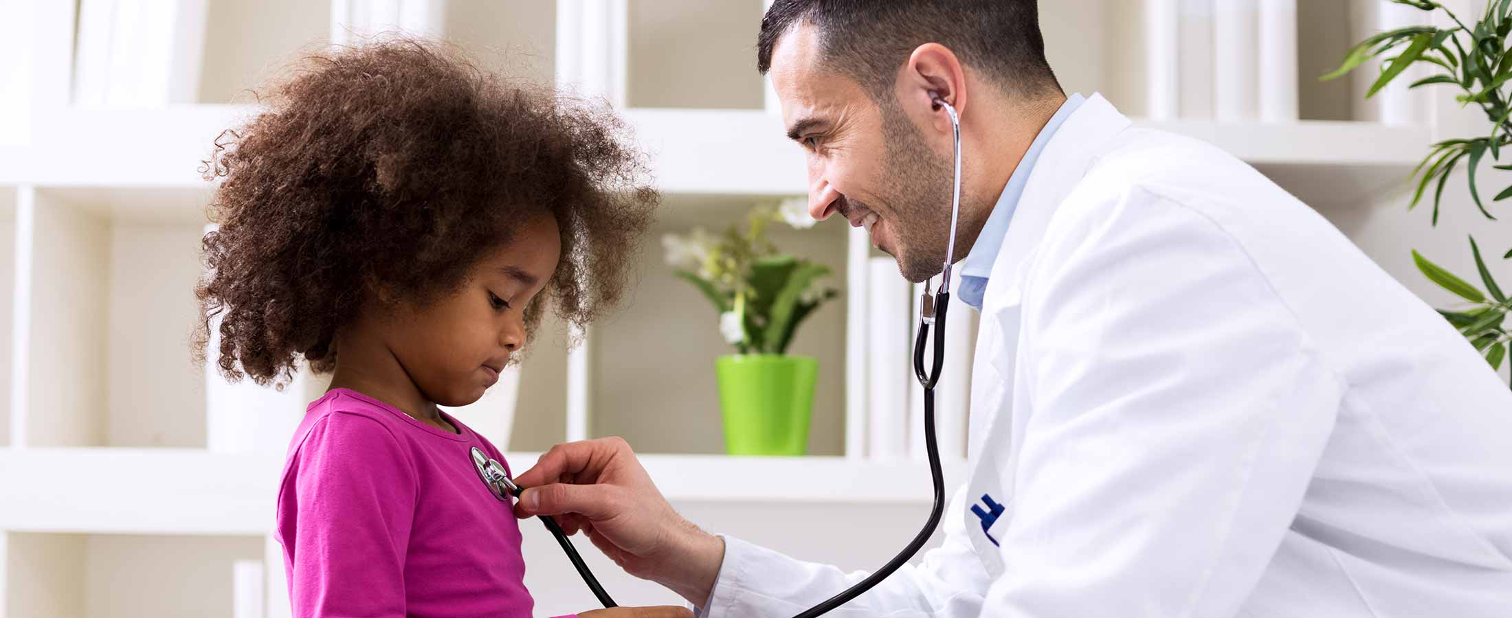 little girl with doctor