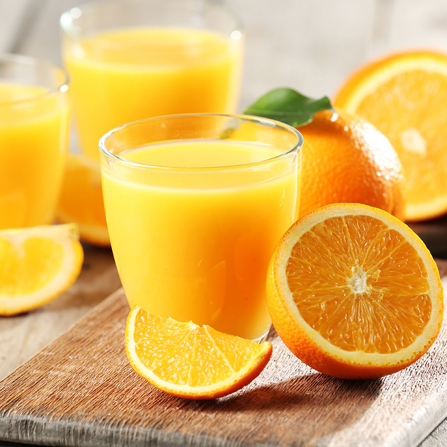 orange juice in a glass