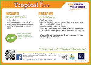 Tropical Fizz Recipe Card