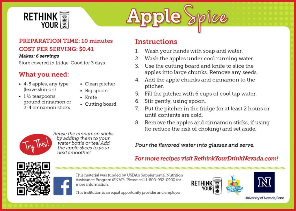 apple spice recipe card