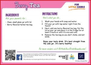 berry tea recipe card