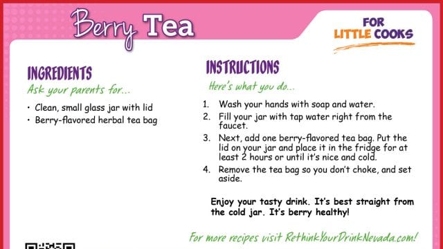 berry tea recipe card