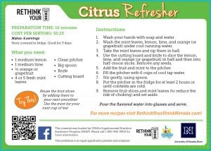 citrus refresher recipe card