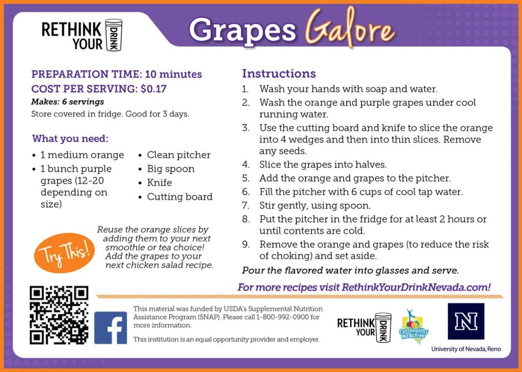 grapes galore recipe card