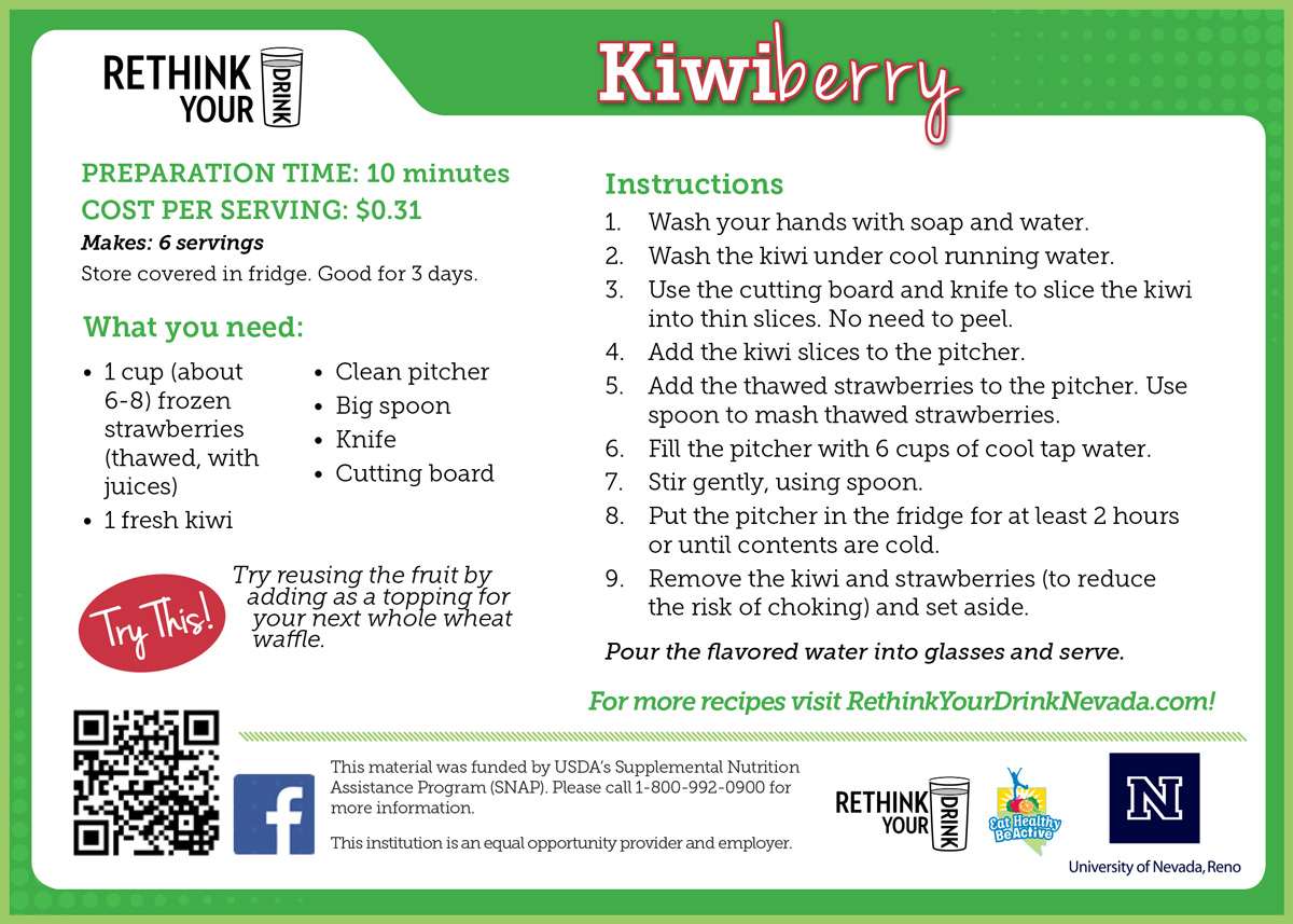 kiwiberry recipe card