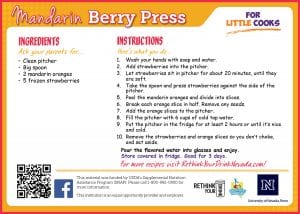 mandarin berry delight recipe card