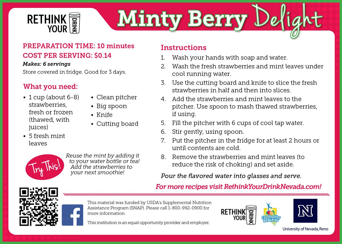 minty berry delight recipe card