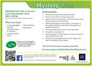 mystery mint recipe card