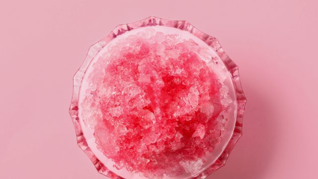 Pink shaved ice