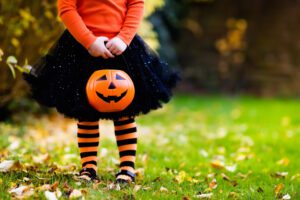 Girl with Halloween costume